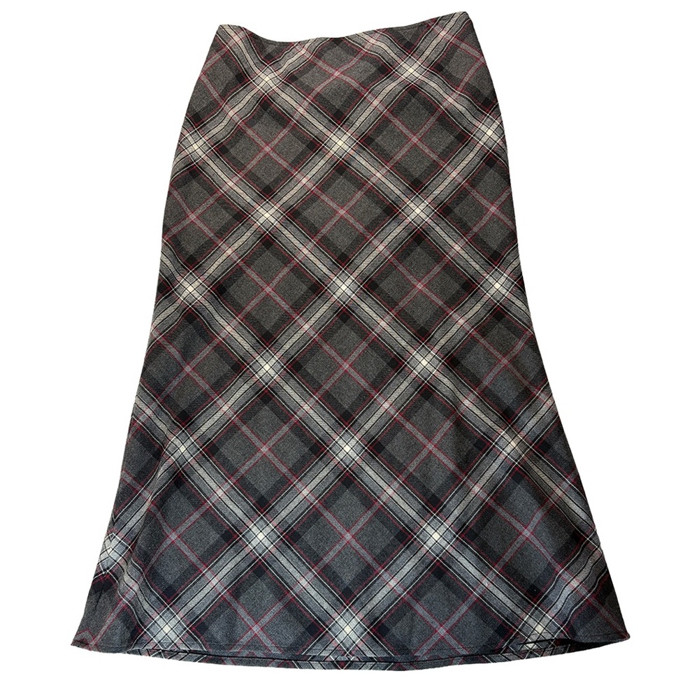 Jones New York Sport Plaid Wool Maxi Skirt | Classic Tartan | Size 12
